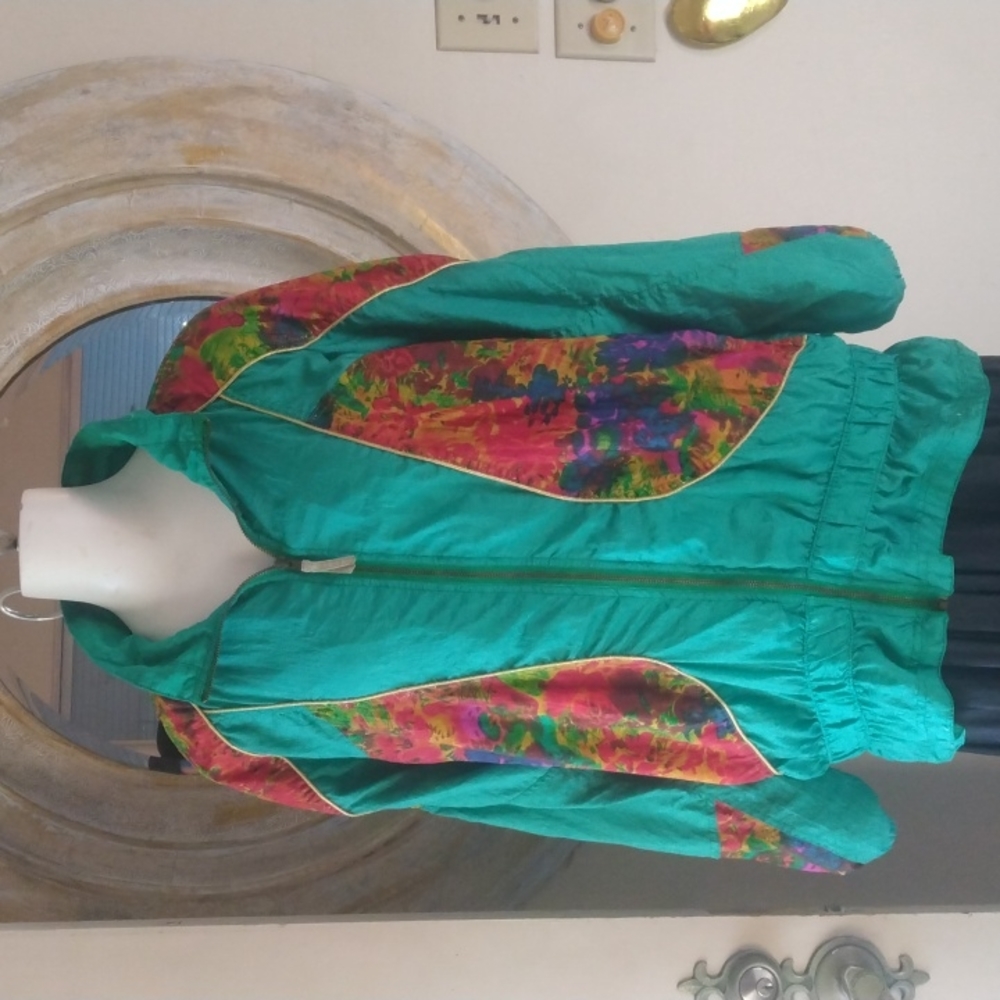Vintage 1980s Jewel Tone Windbreaker